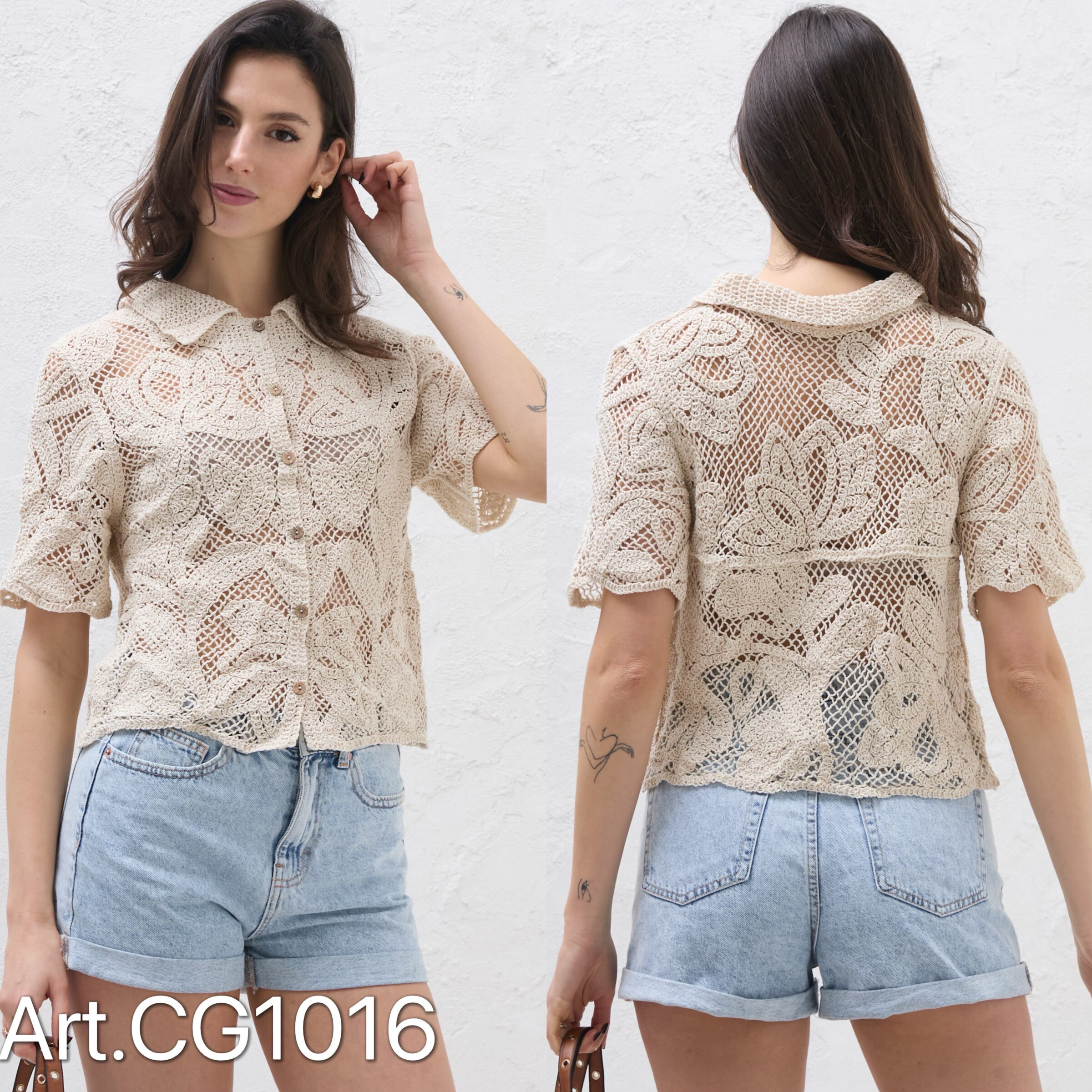 Wholesaler C.CONSTANTIA - Lace vest 3/4 sleeve