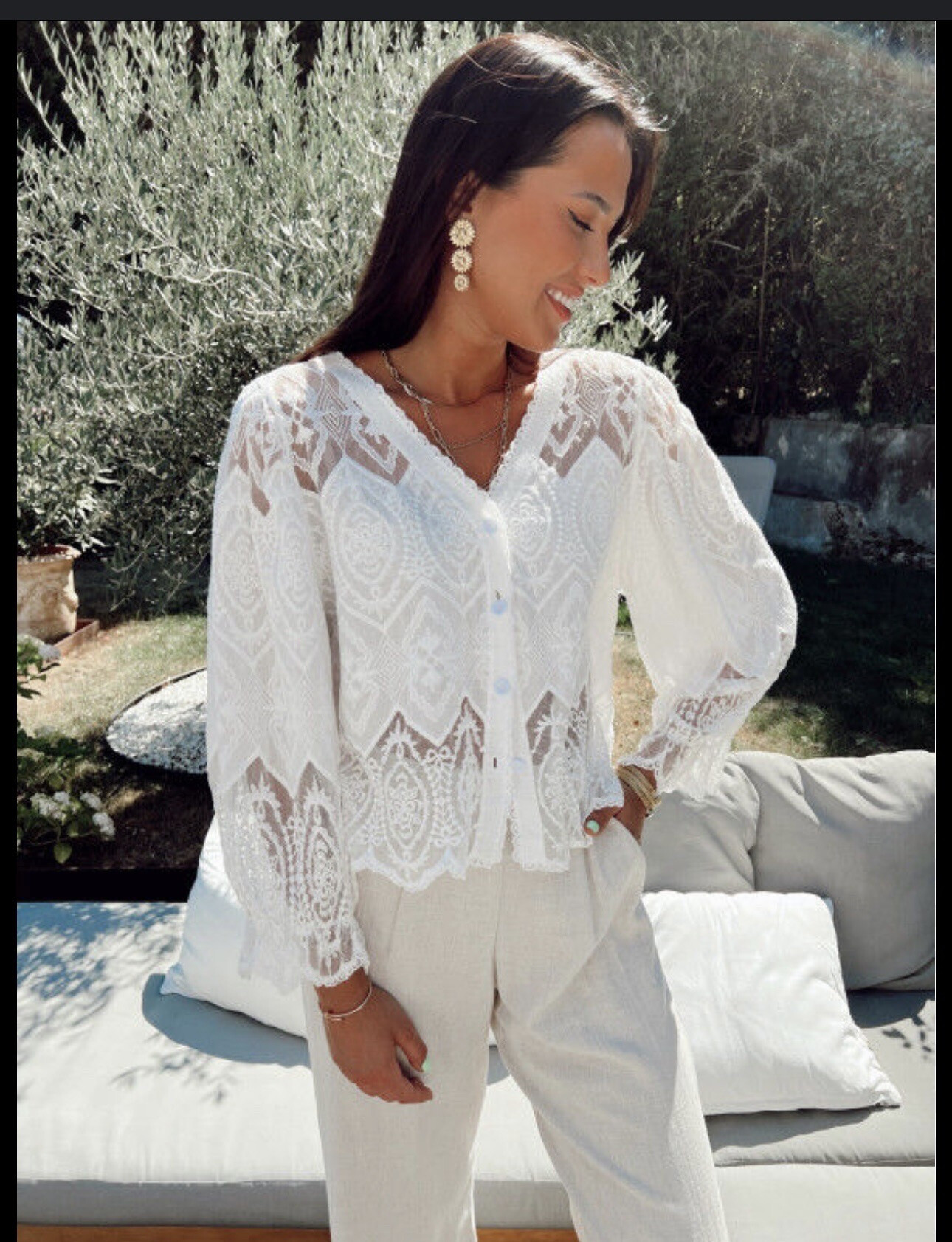 Wholesaler C.CONSTANTIA - Crochet vest blouse
