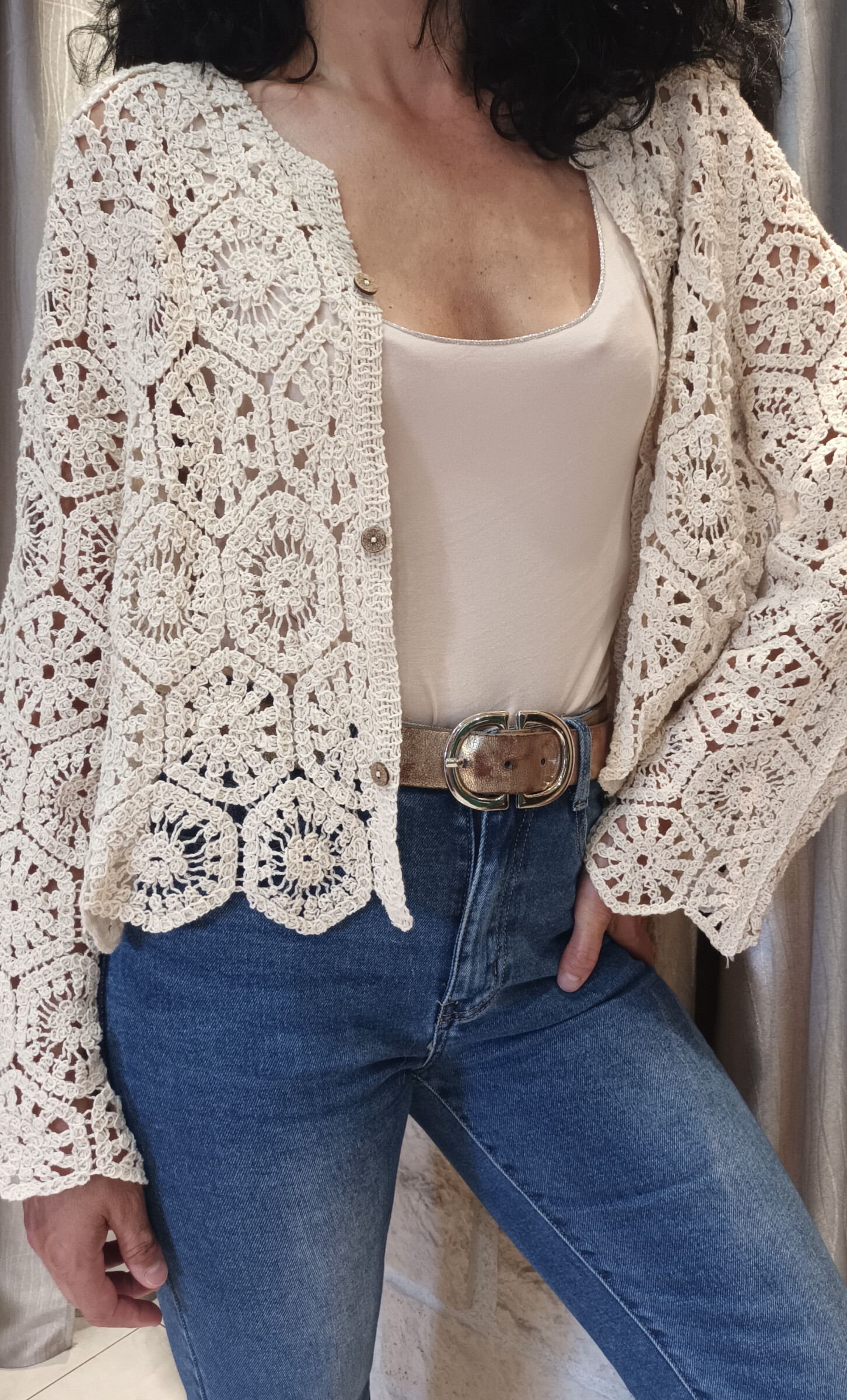 Wholesaler C.CONSTANTIA - Lace vest 3/4 sleeve