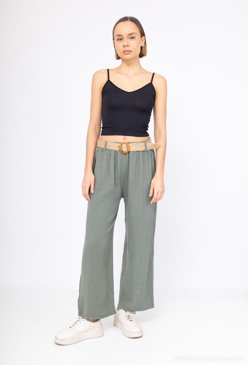 Wholesaler C.CONSTANTIA - Wide cut cotton gas pants