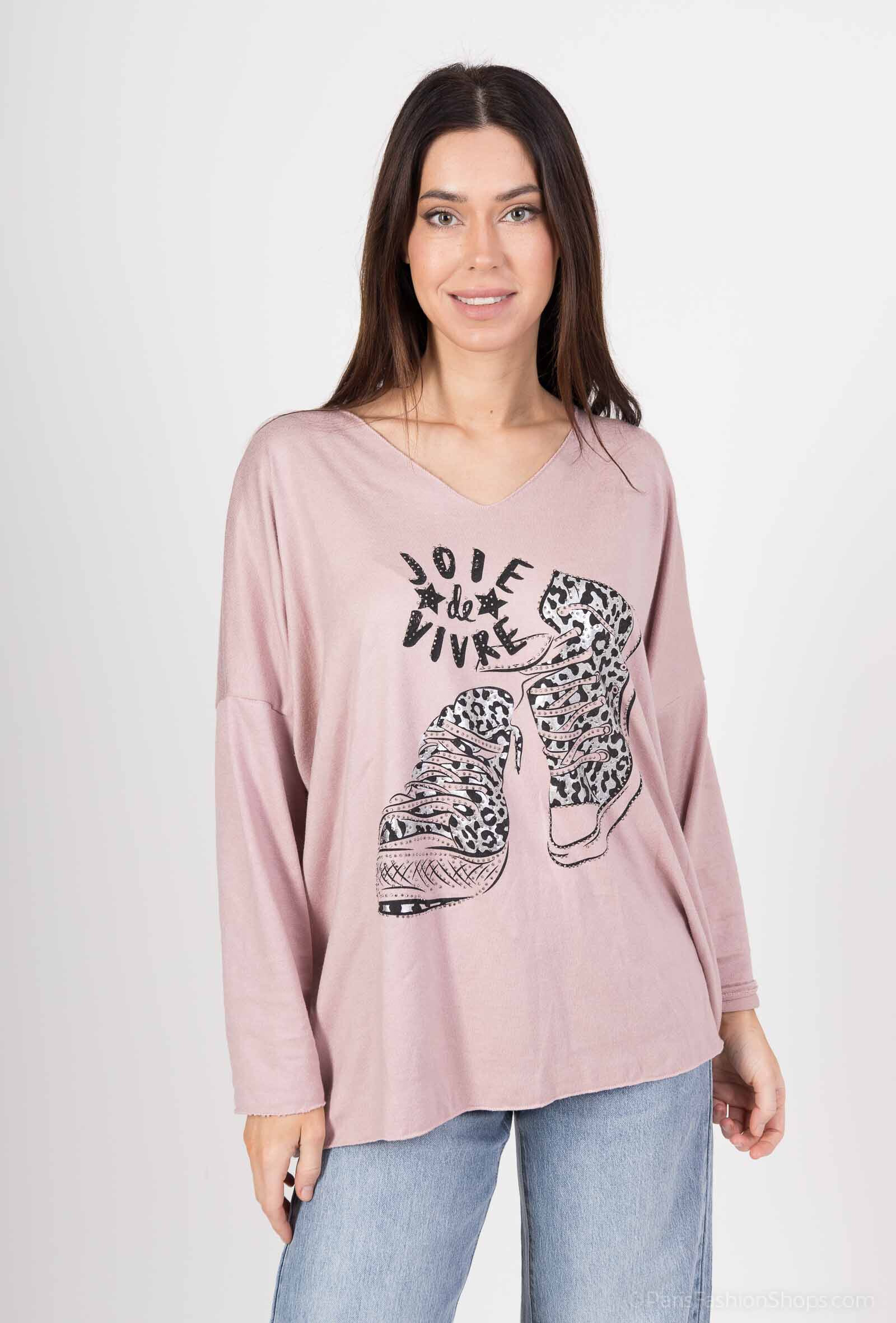 Wholesaler C.CONSTANTIA - Long sleeve t-shirt with face motif