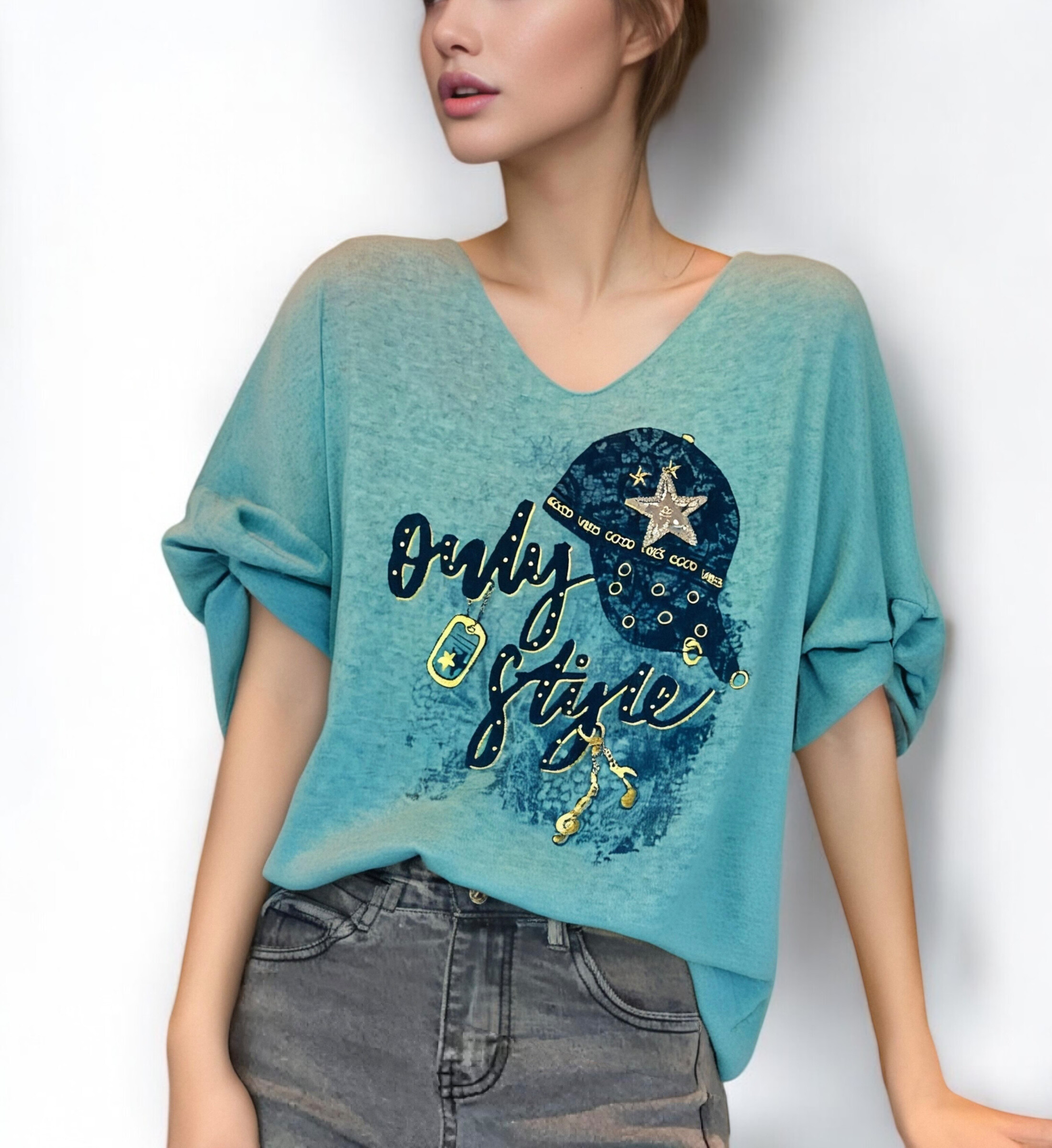 Wholesaler C.CONSTANTIA - Long sleeve t-shirt with cat motif