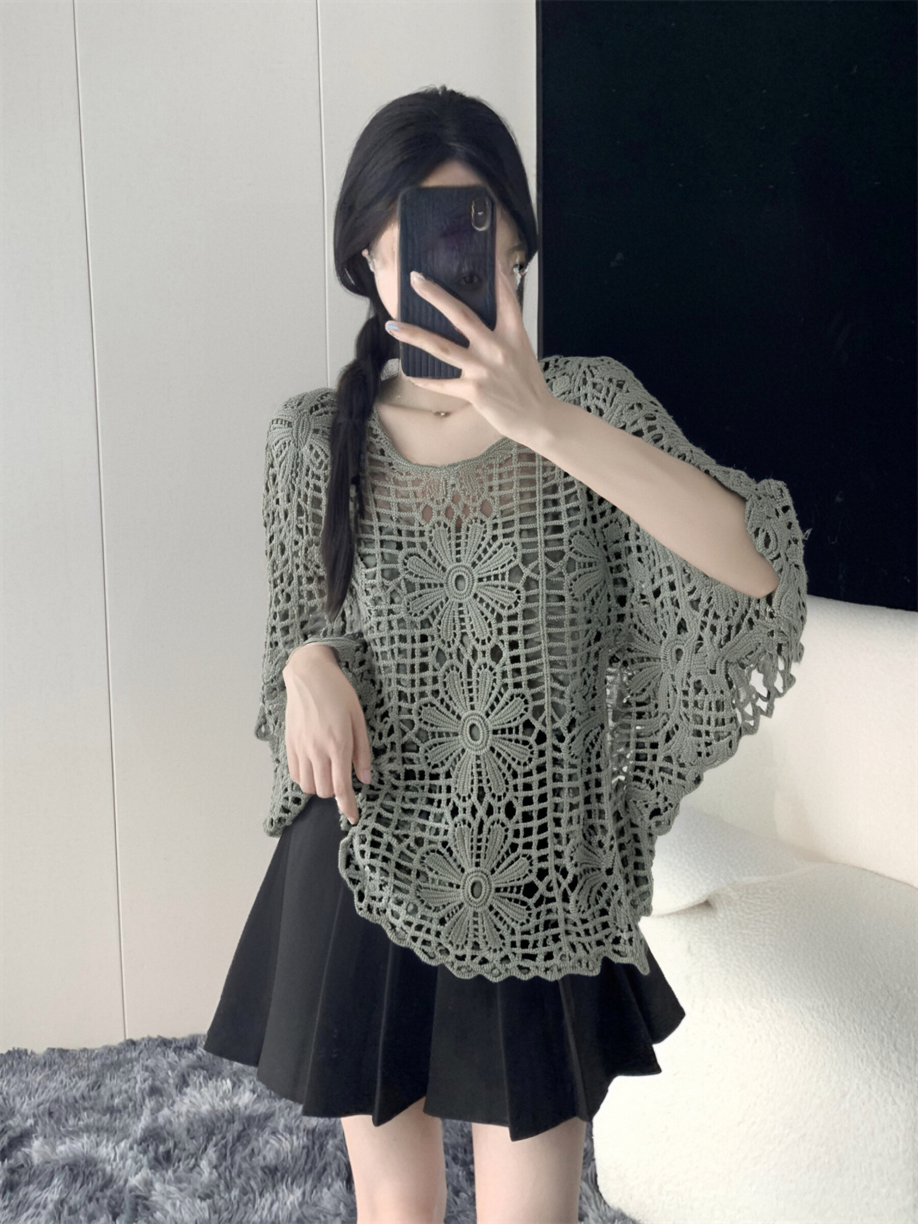 Wholesaler C.CONSTANTIA - Top lace short sleeve with lining