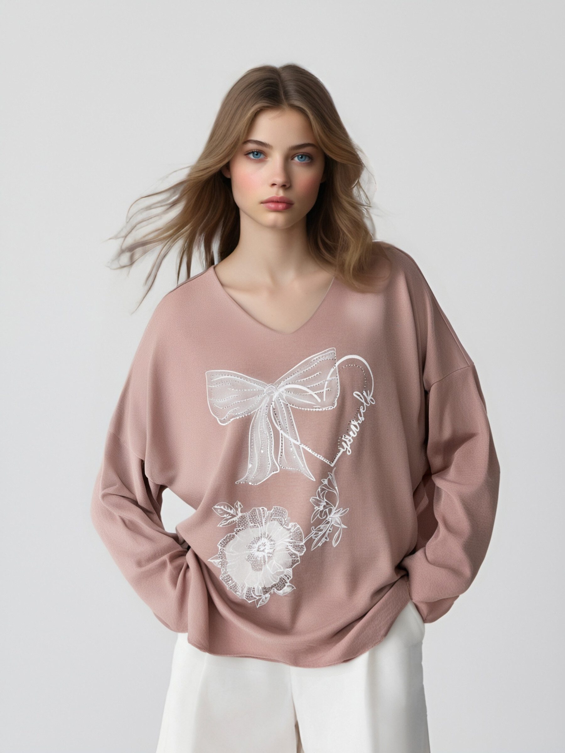 Wholesaler C.CONSTANTIA - Long sleeve t-shirt with face motif
