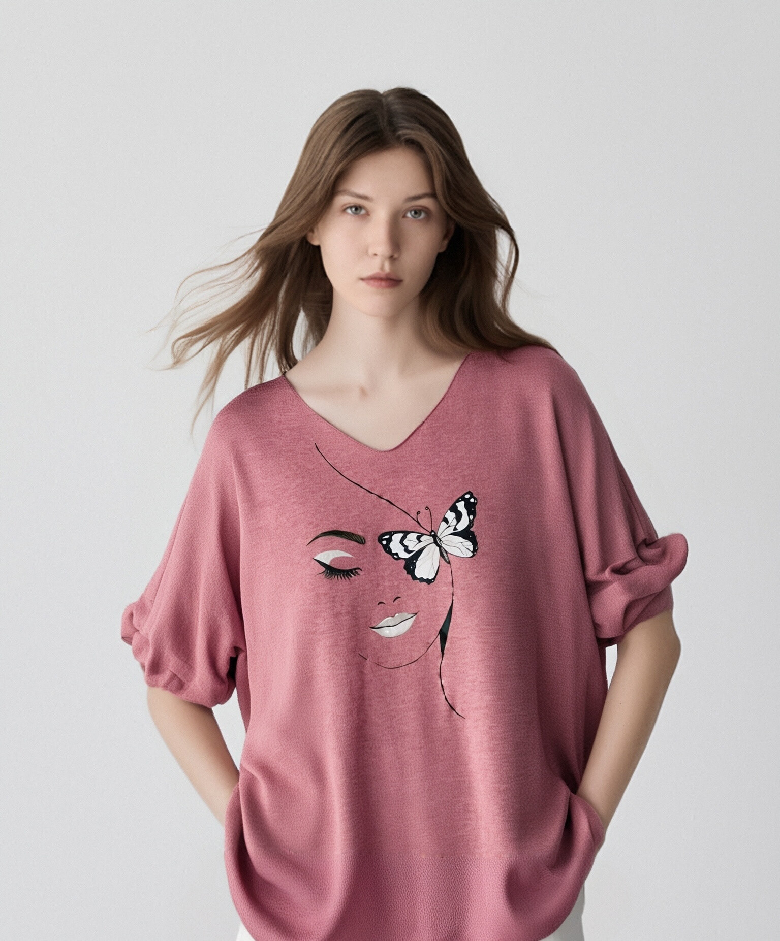 Wholesaler C.CONSTANTIA - Long sleeve t-shirt with face motif