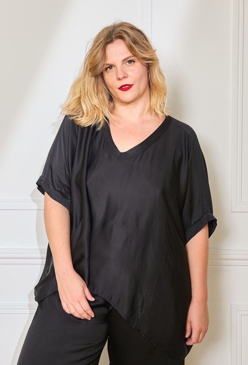Grossiste C'MELODIE - BLOUSE SATIN GRANDE TAILLE