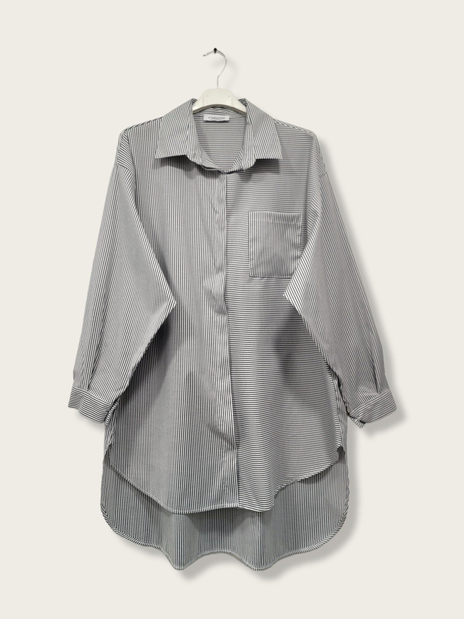 Wholesaler C'MELODIE - Plus Size Women's Striped Shirt
