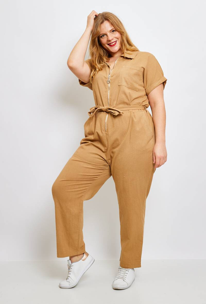 Mayorista C'MELODIE - Mono elegante de talla grande con mangas cortas