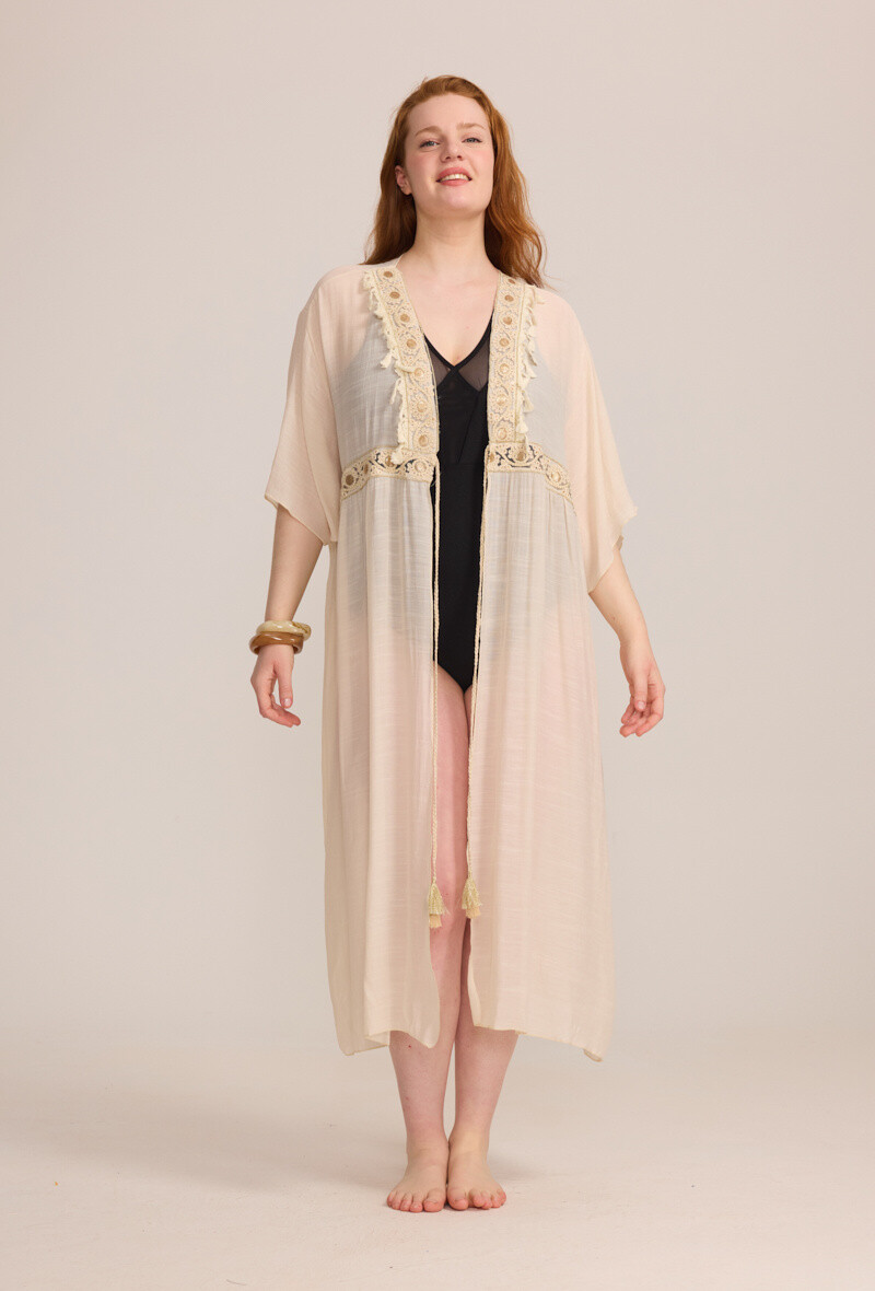 Großhändler C'MELODIE - Große verzierte Kimono -Größe