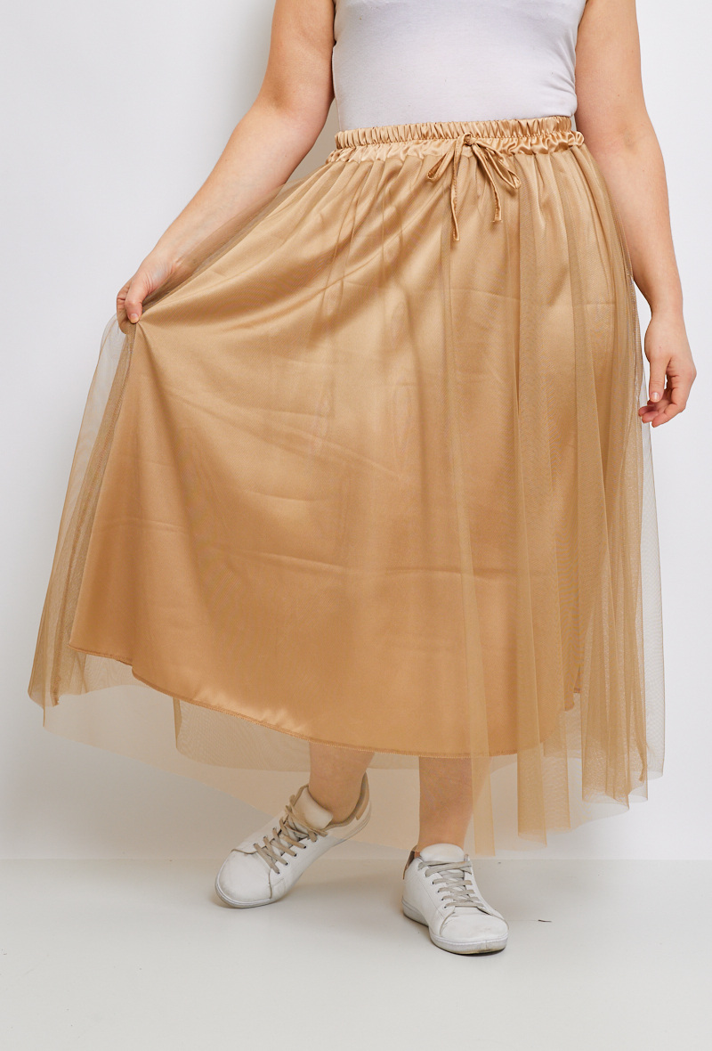 Grossista C'MELODIE - Gonna Lunga in Tulle Elegante Taglia Grande