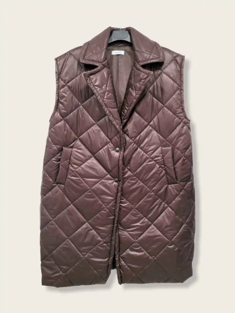 Wholesaler C'MELODIE - 20382 Long sleeveless quilted vest
