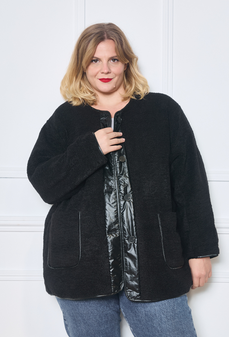 Grossiste C'MELODIE - MANTEAU REVERSIBLE BI MATIERE