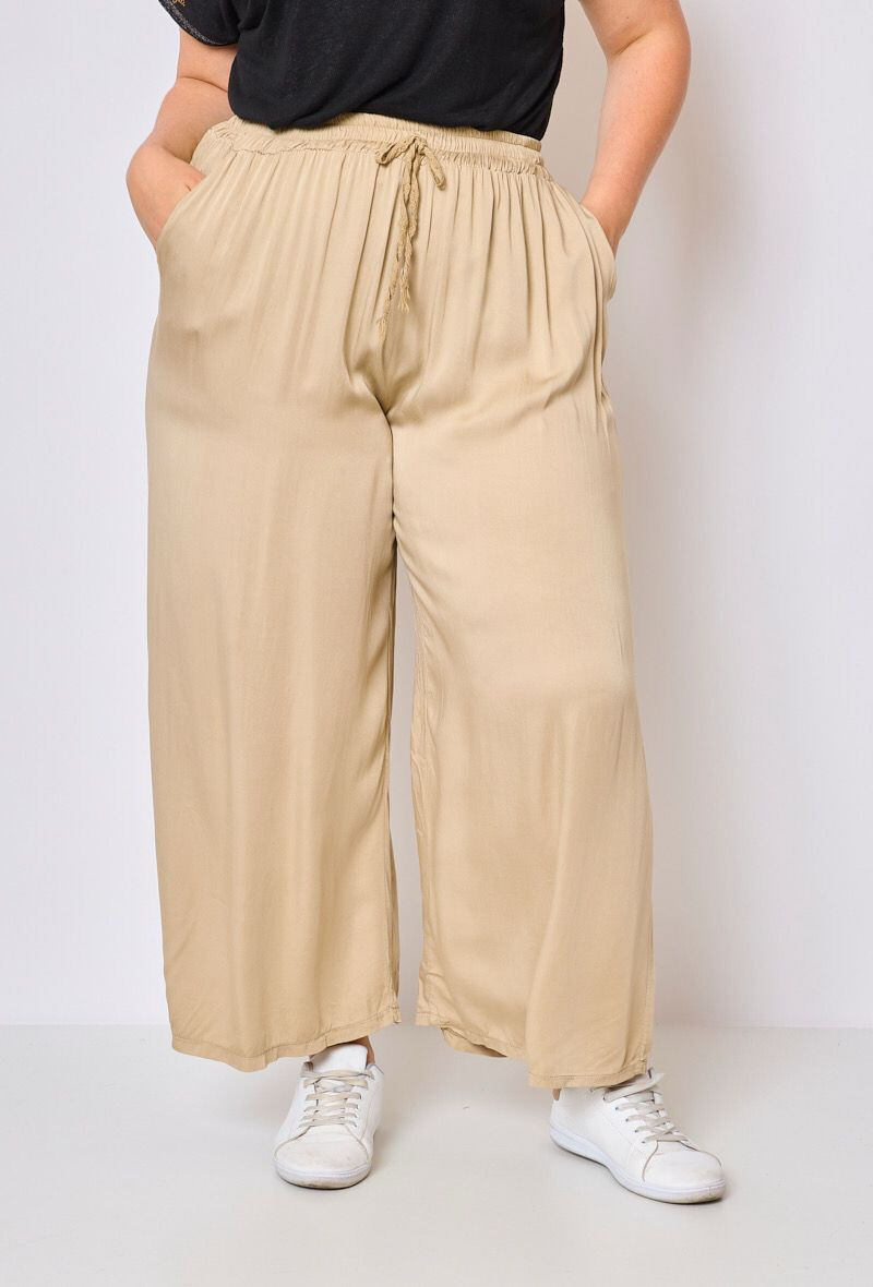 Grossiste C'MELODIE - Grande Taille Pantalon fluide à taille élastique