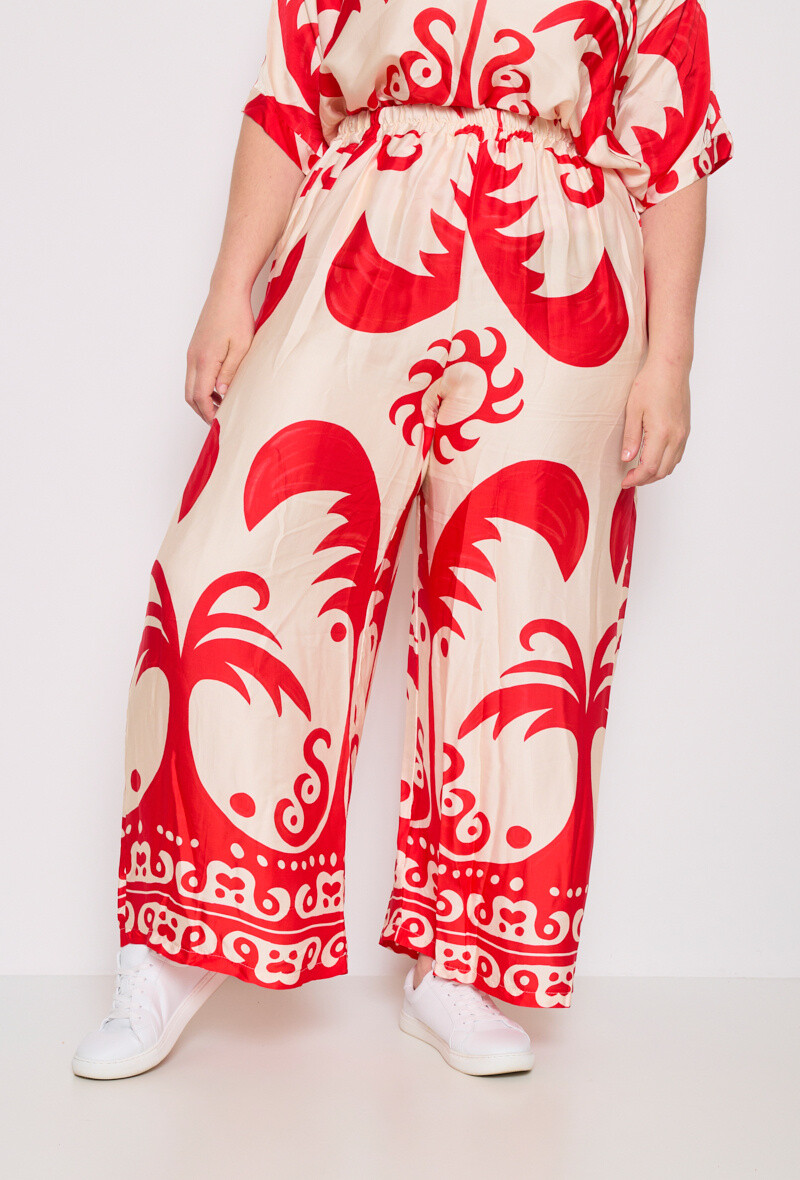 Großhändler C'MELODIE - Große große elegante gedruckte Hosen
