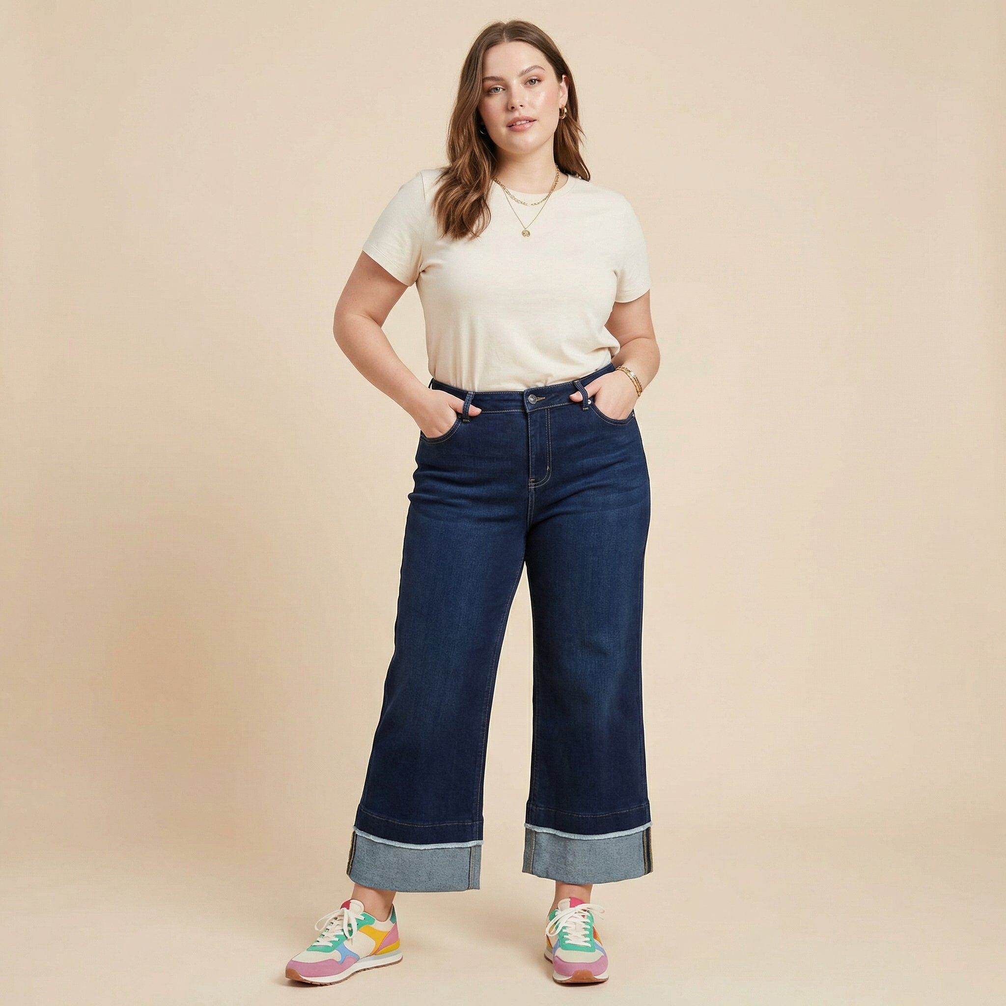 Wholesaler C'MELODIE - Plus Size Straight Leg Jeans