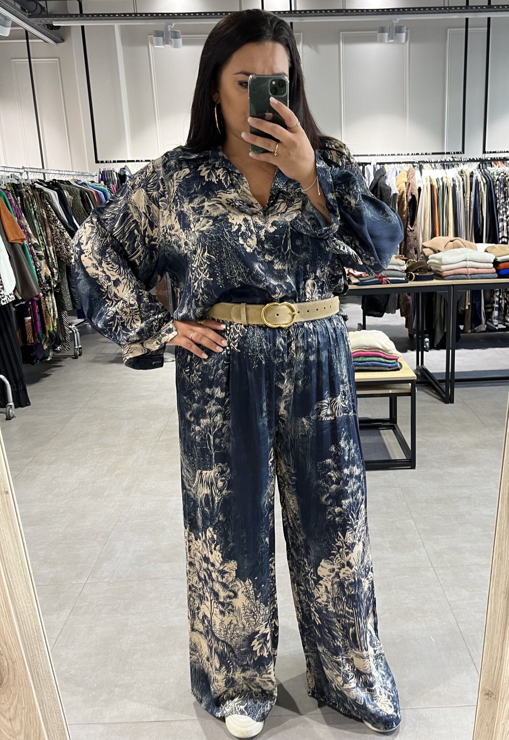 Grossiste C'MELODIE - Grande Taille Pantalon fluide à motifs