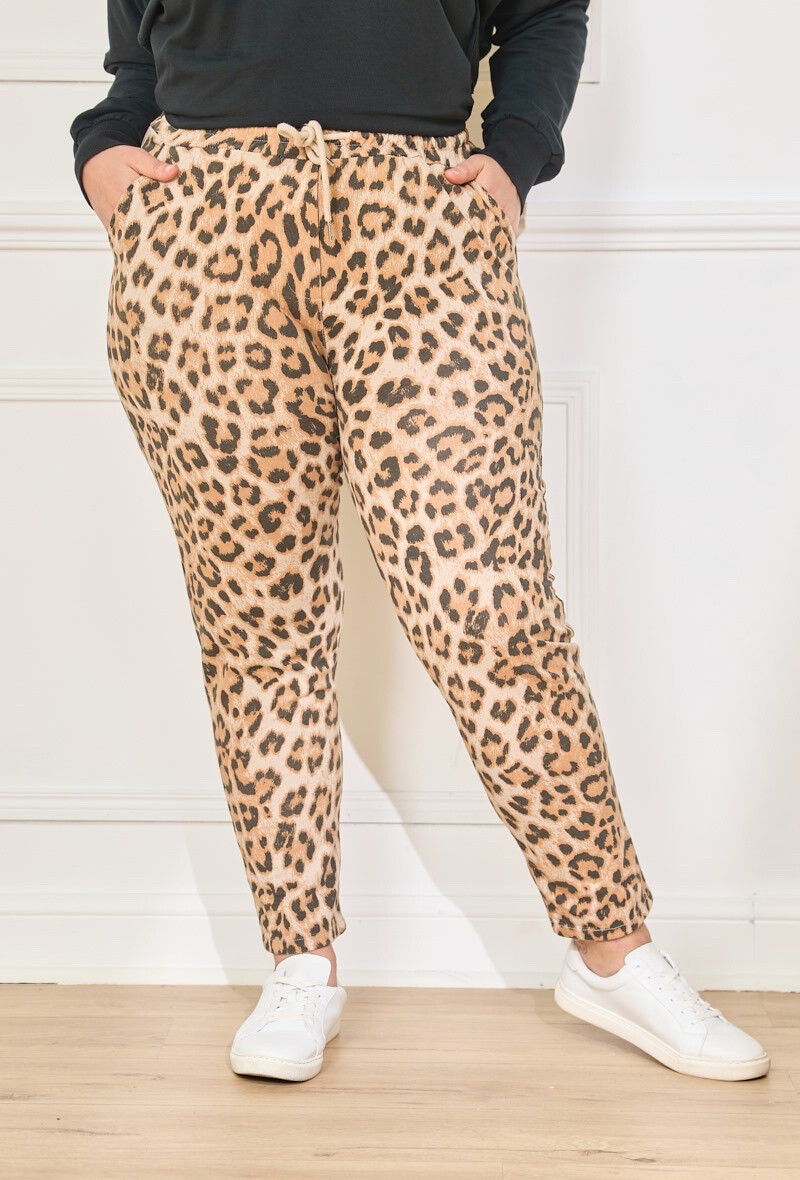Großhändler C'MELODIE - LEOPARD-GABARDINE-HOSE