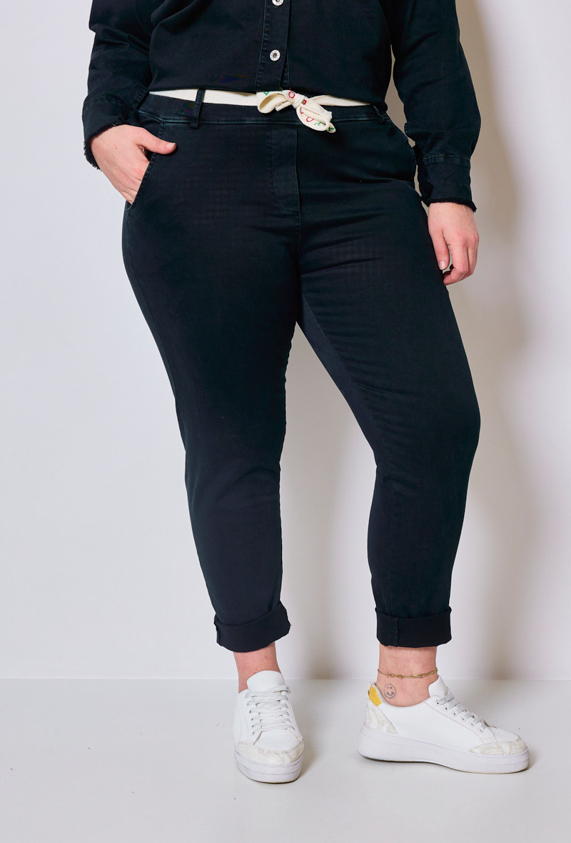 Großhändler C'MELODIE - Große Größe Lässige Hose mit Gürtel