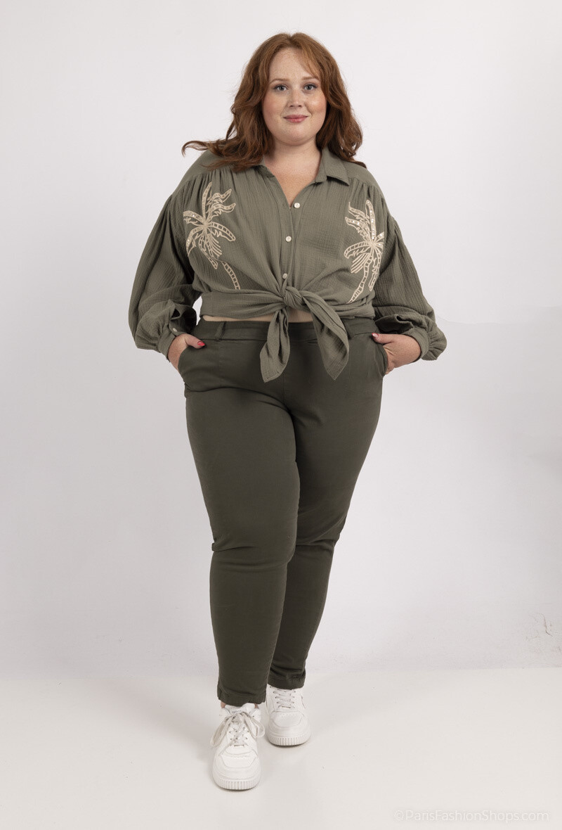 Grossiste C'MELODIE - Pantalon Femme Chic à Ceinture