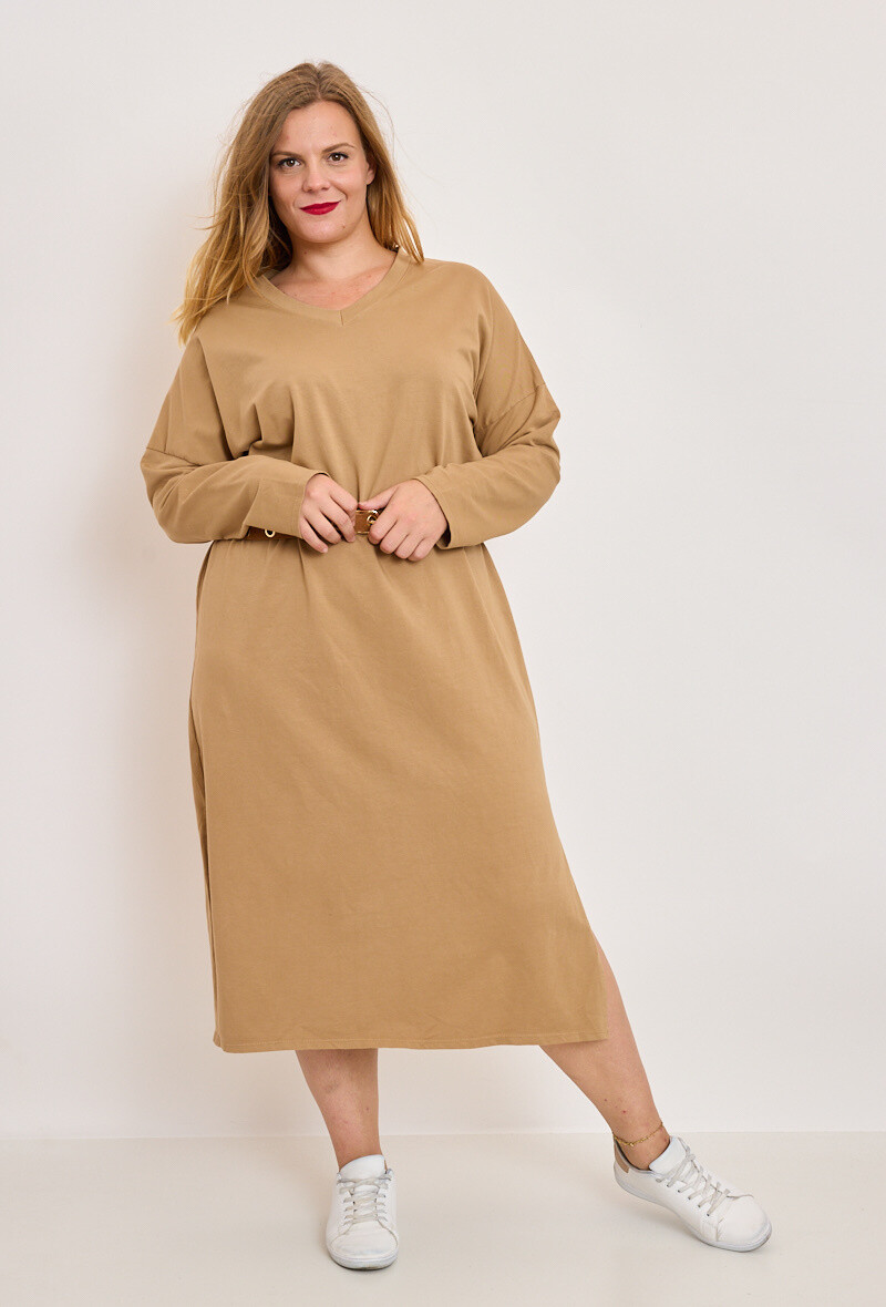 Wholesaler C'MELODIE - Large size of a large dress with V -neck