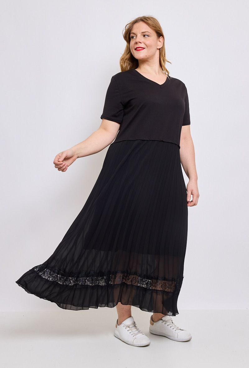 Grossiste C'MELODIE - Robe Noir Dentelle