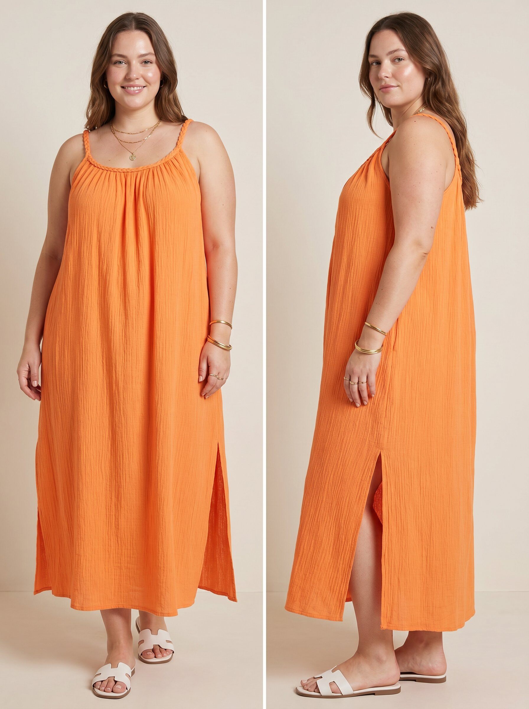 Wholesaler C'MELODIE - Plus size viscose strap dress