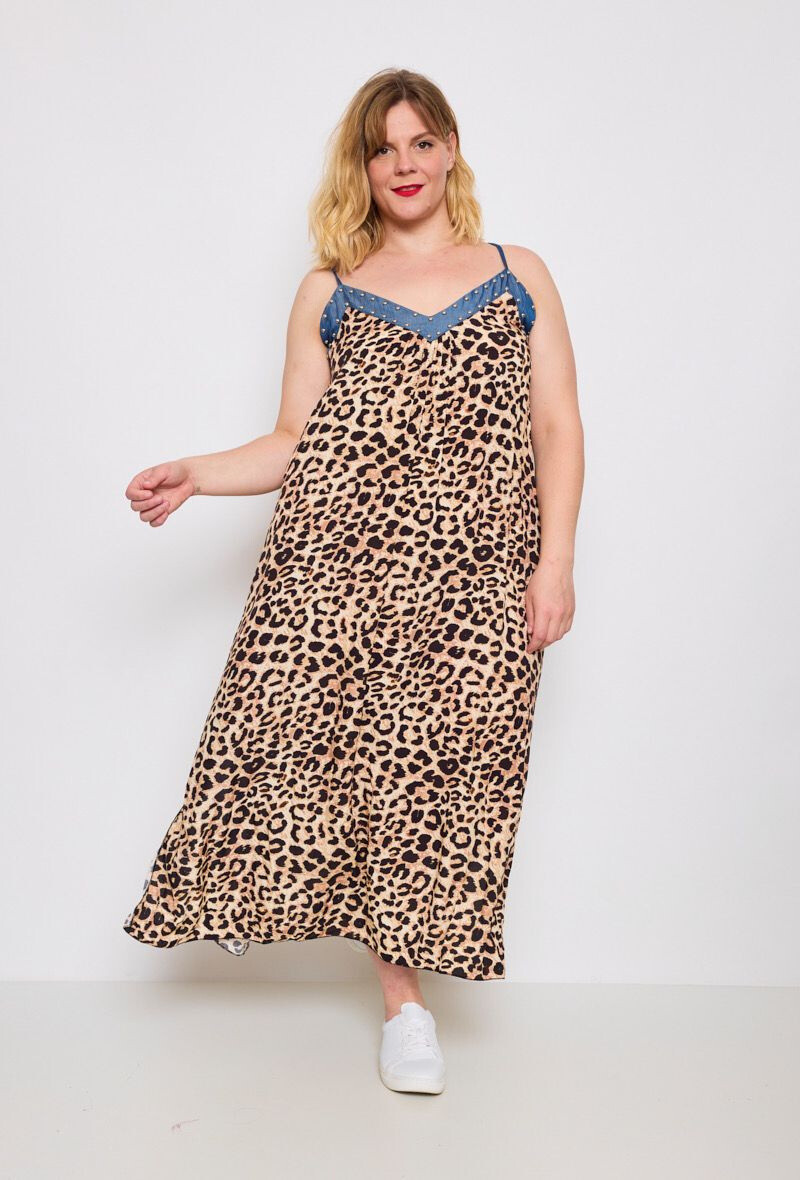 Mayorista C'MELODIE - VESTIDO LEOPARDO TIRA AJUSTABLE