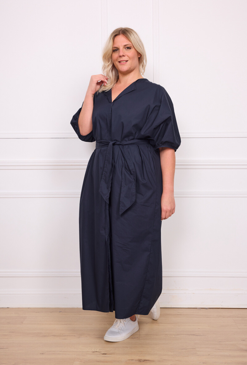 Wholesaler C'MELODIE - Fluid dress with tie collar