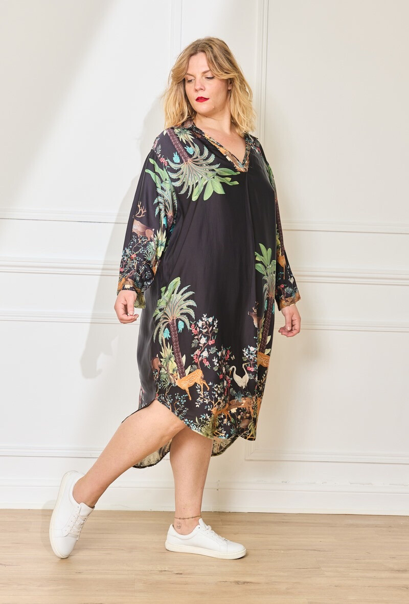 Mayorista C'MELODIE - Vestido impreso de manga larga