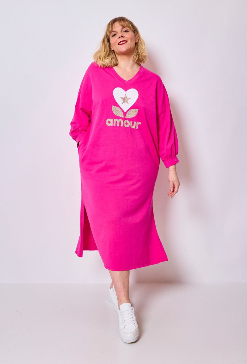 Wholesaler C'MELODIE - Love sweatshirt dress