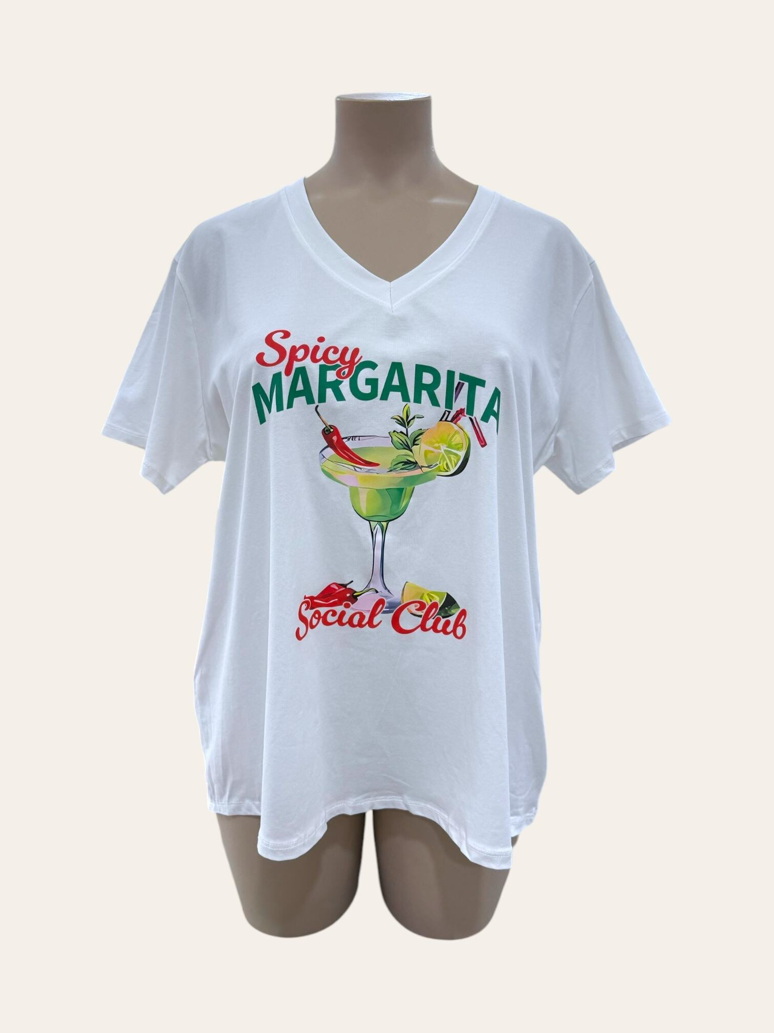 Grossiste C'MELODIE - Grande Taille T-shirt imprimé à col V