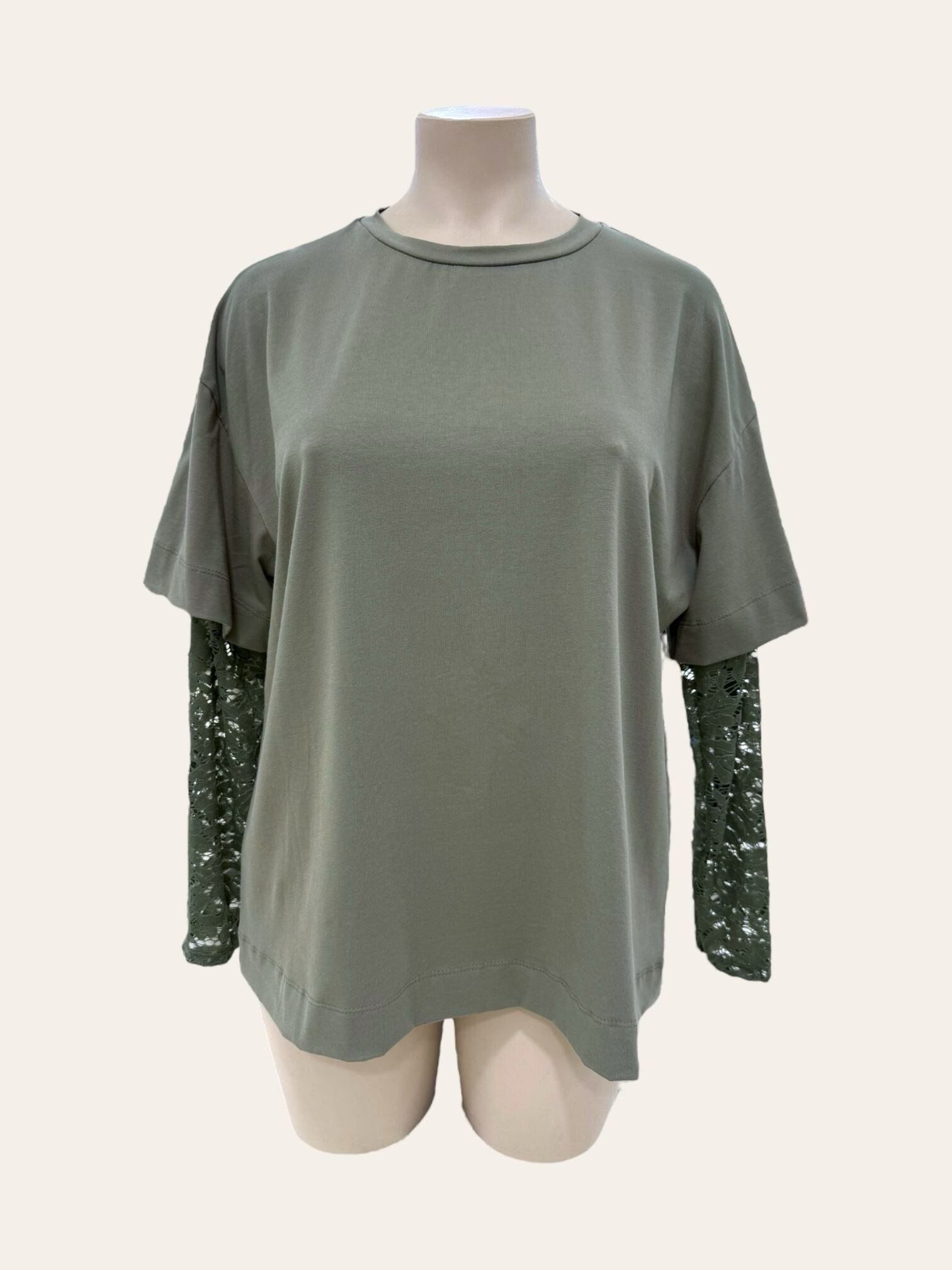 Grossista C'MELODIE - Tshirt in pizzo a maniche
