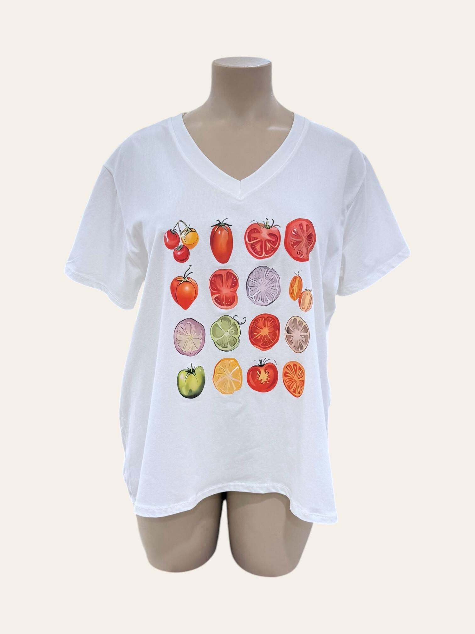 Mayorista C'MELODIE - Camiseta de estampado de frutas de gran tamaño