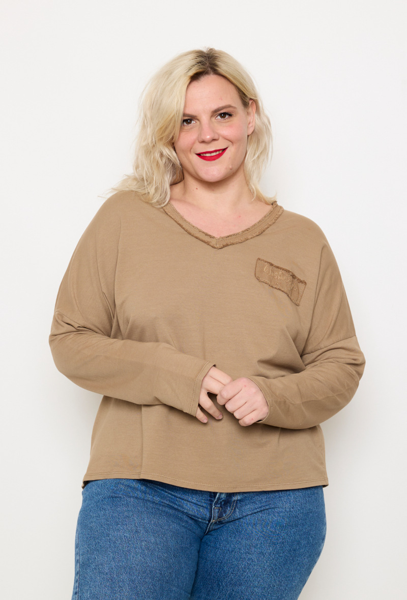 Großhändler C'MELODIE - Große Größen - Lässiges Damen-T-Shirt
