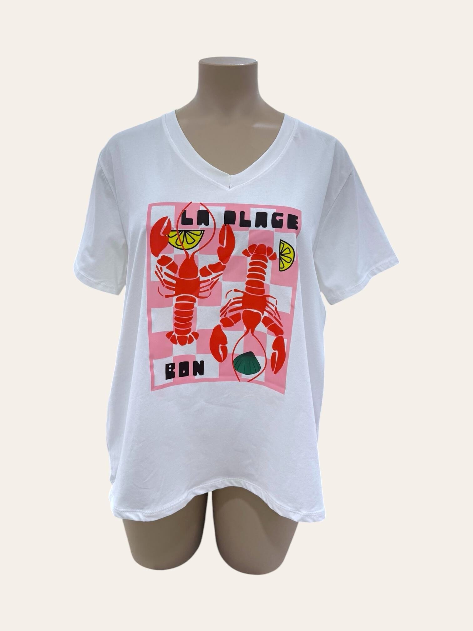 Mayorista C'MELODIE - Camiseta de gran tamaño relajada impresa