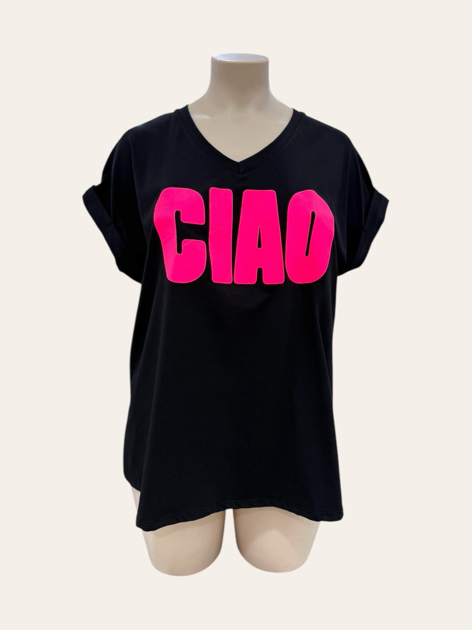 Großhändler C'MELODIE - Großgröße übergroßes CIAO-T-Shirt