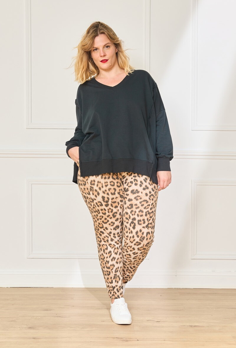 Grossiste C'MELODIE - Sweat oversized avec col V