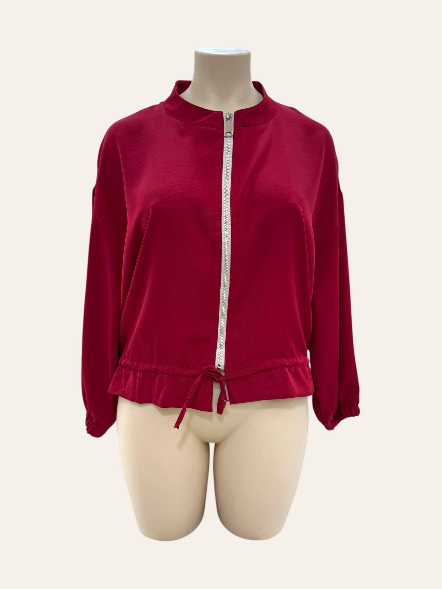 Mayorista C'MELODIE - Chaqueta Ligera con Cremallera de Talla Grande y Mangas Anchas