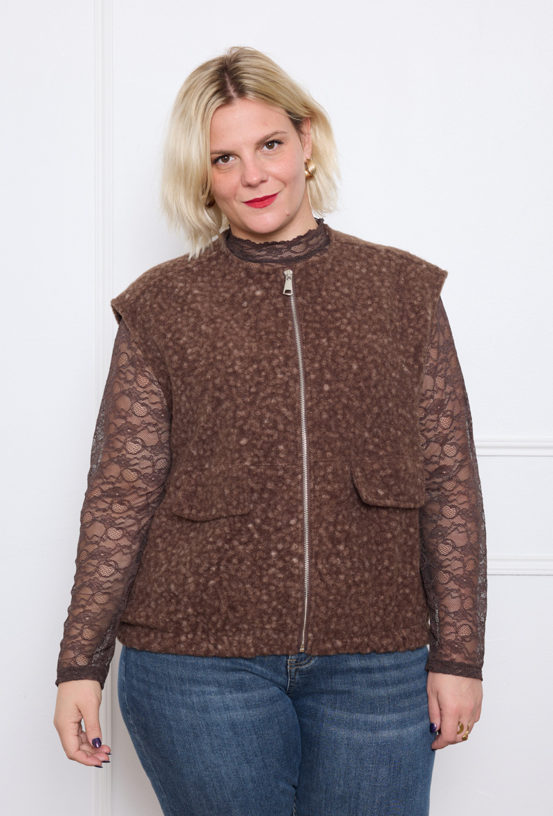 Grossiste C'MELODIE - Grande Taille - Gilet Oversize à Zip