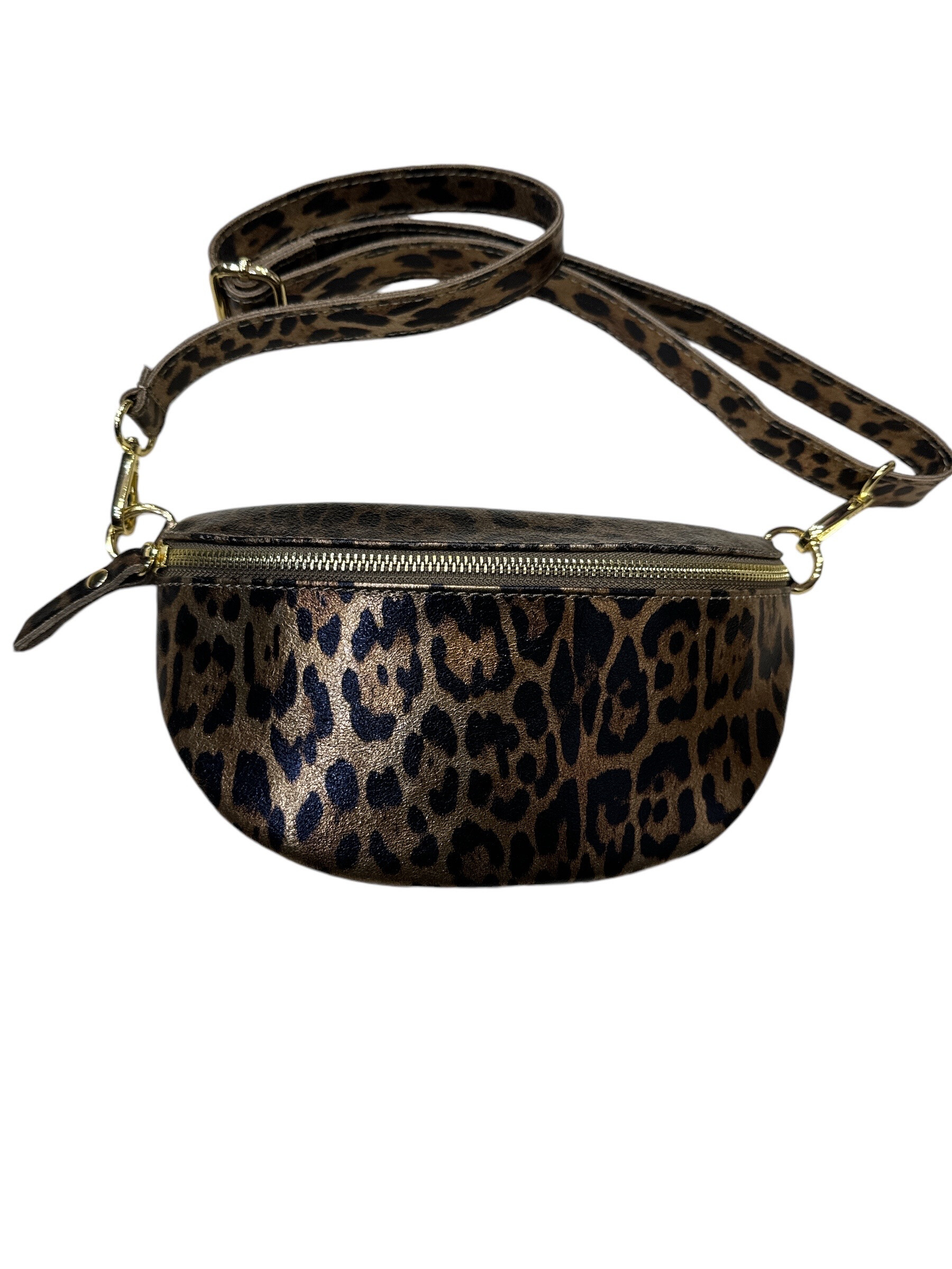 Wholesaler CALICIA - BELT BAG IN LEOPARD SPLIT LEATHER