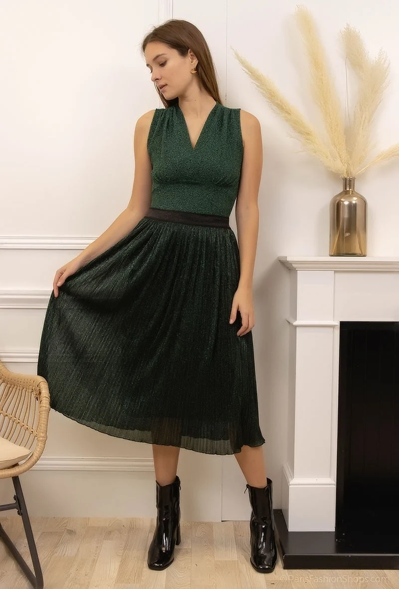 Großhändler Camille de Paris - Party Langer Rock mit elastischem Lurex-Bund MINI ME COLLECTION Made In France