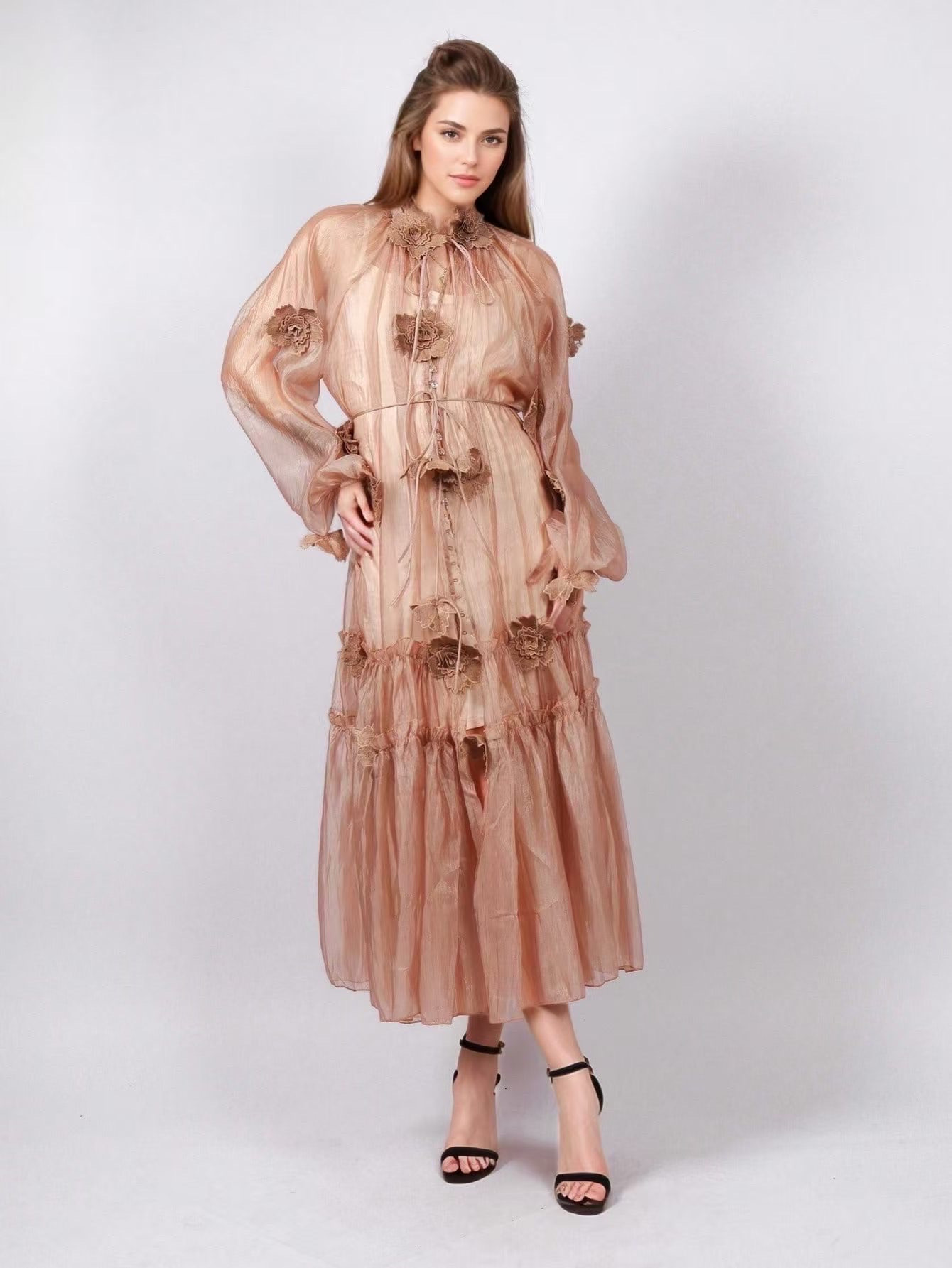 Pull Ajouré Beige Carla Giannini - Taille Unique Jusqu'au 50, Neuf Sans étiquette