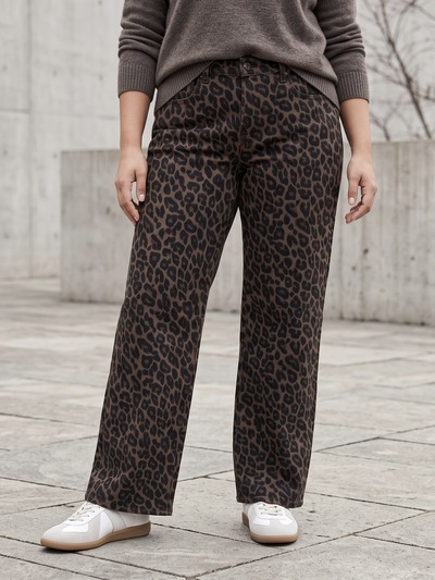 Grossista CAROLE / VOGGO - Jeans a Gamba Larga – Taglia Grande – Stampa Leopardo Marrone Grossista CAROLE / VOGGO - Jeans a Gamba Larga – Taglia Grande – Stampa Leopardo Marrone