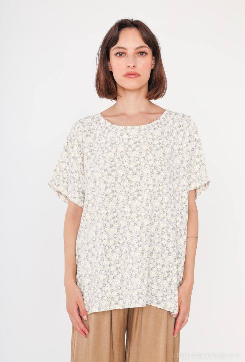Grossiste Catherine Style - Blouse fluide à imprimé fleurie