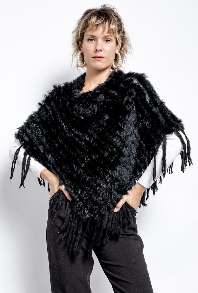 Großhändler Catherine Style - Poncho mit Fell