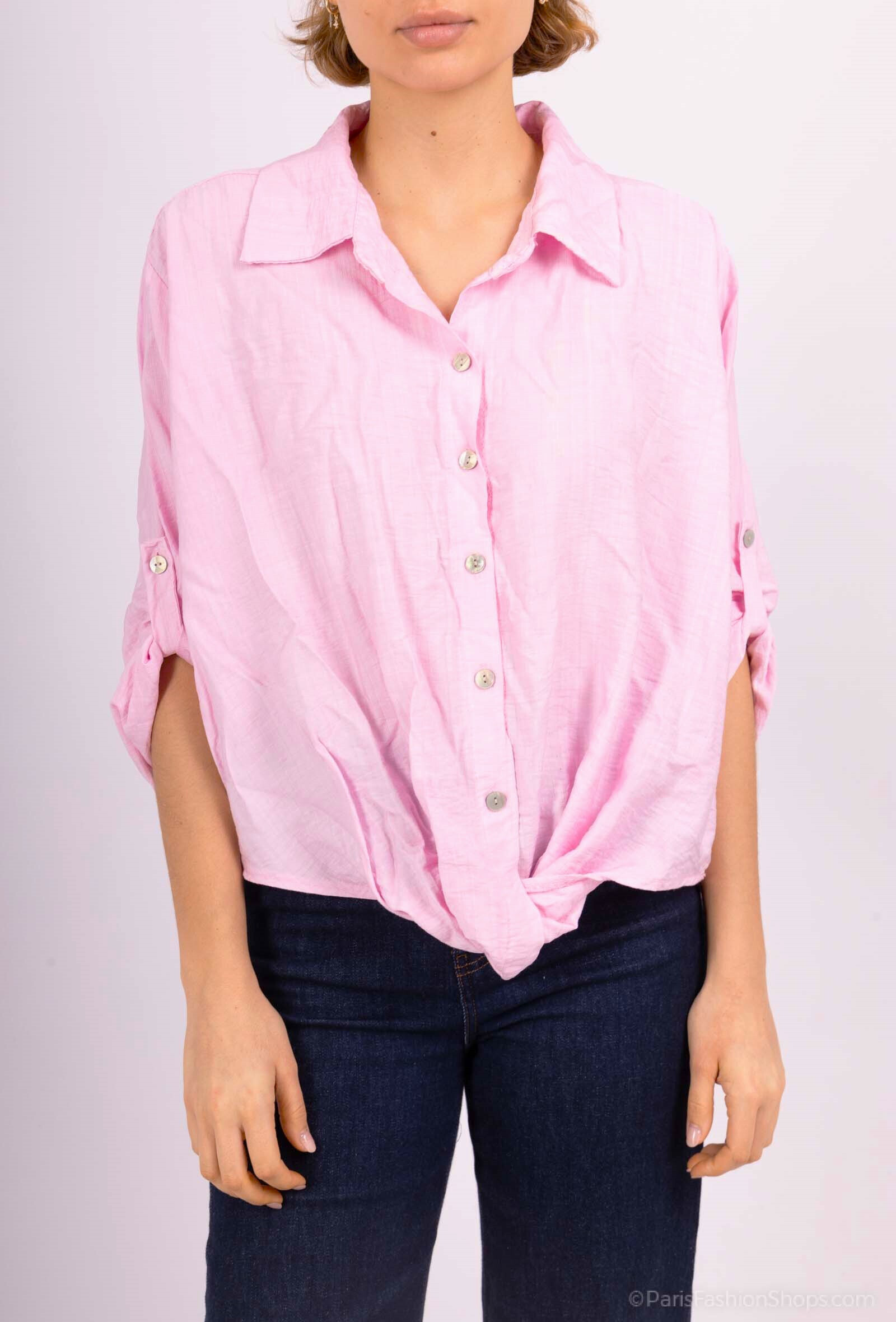 Grossiste Catherine Style - Blouse à rayure unie