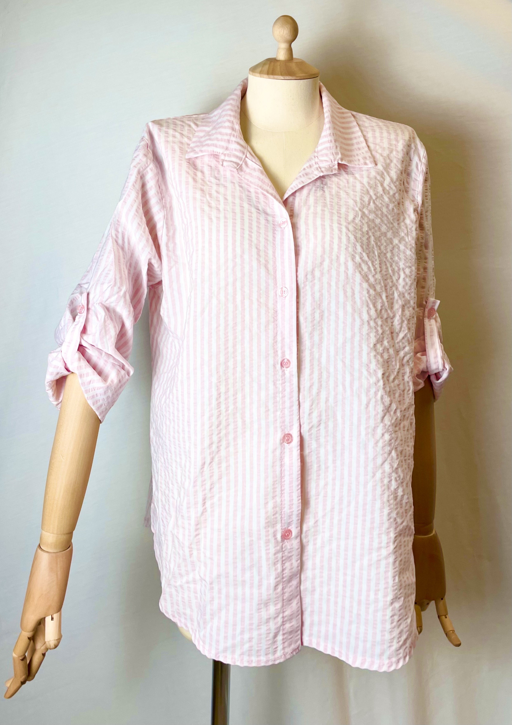 Großhändler Catherine Style - Gestreifte Baumwollbluse