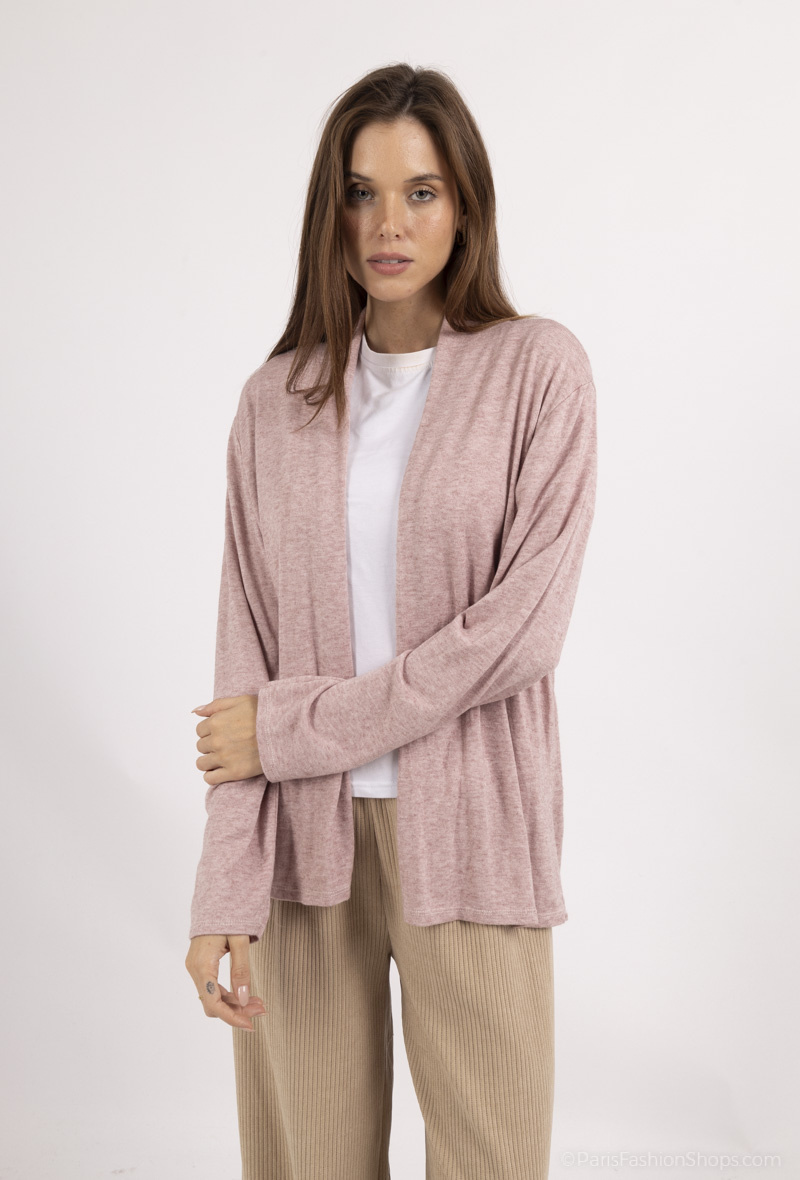 Grossiste Catherine Style - Gilet fin doux ouvert