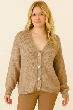 Großhändler Catherine Style - Ultrasofter Strick-Cardigan, lockere Passform