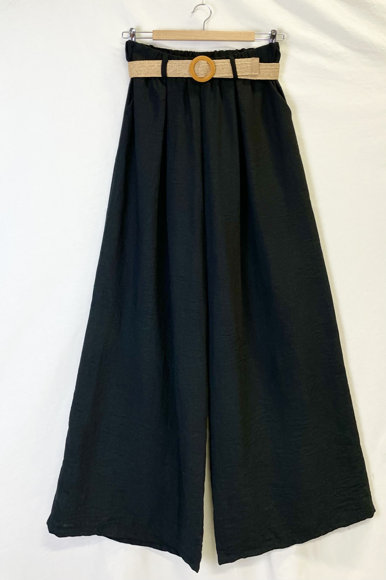 Wholesaler Catherine Style - Fluid viscoe and flax pants on a belt poached